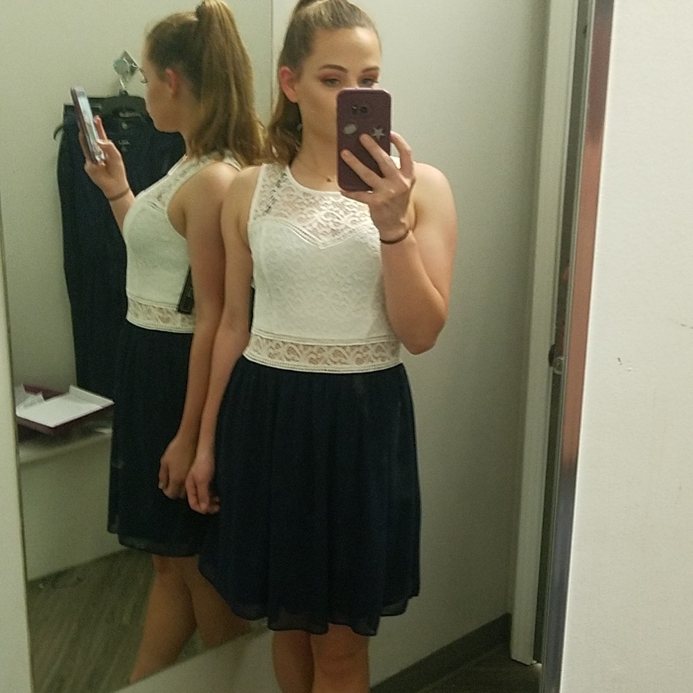 Mini Half Lace Dress